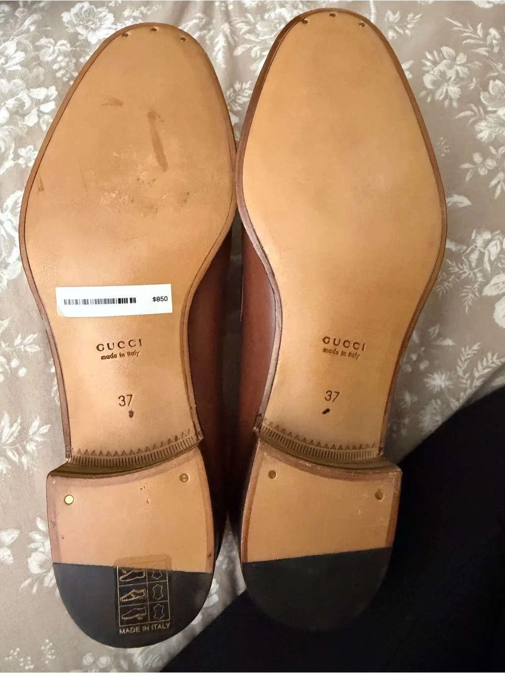 Gucci Brown Leather Tassel Loafers with Green-Red Web & Gold Hardware - Picture 4 of 7